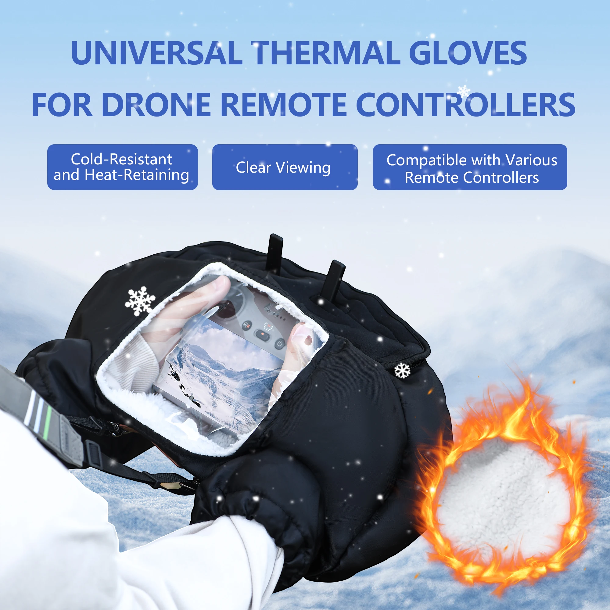 Dji Drone Mini 4 Pro - Guanti Invernali Caldi per Piloti di