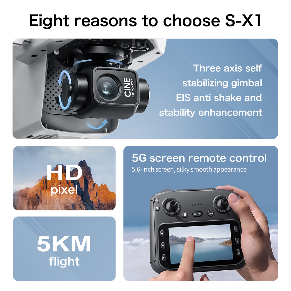 Drone GPS Originale S-X1 con F - Drone Gimbal 3 Axis recensione e prezzo